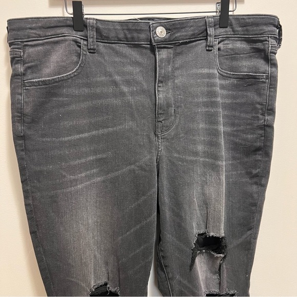 American Eagle Outfitters Black Distressed Jeggings Size 20 - Picture 3 of 9